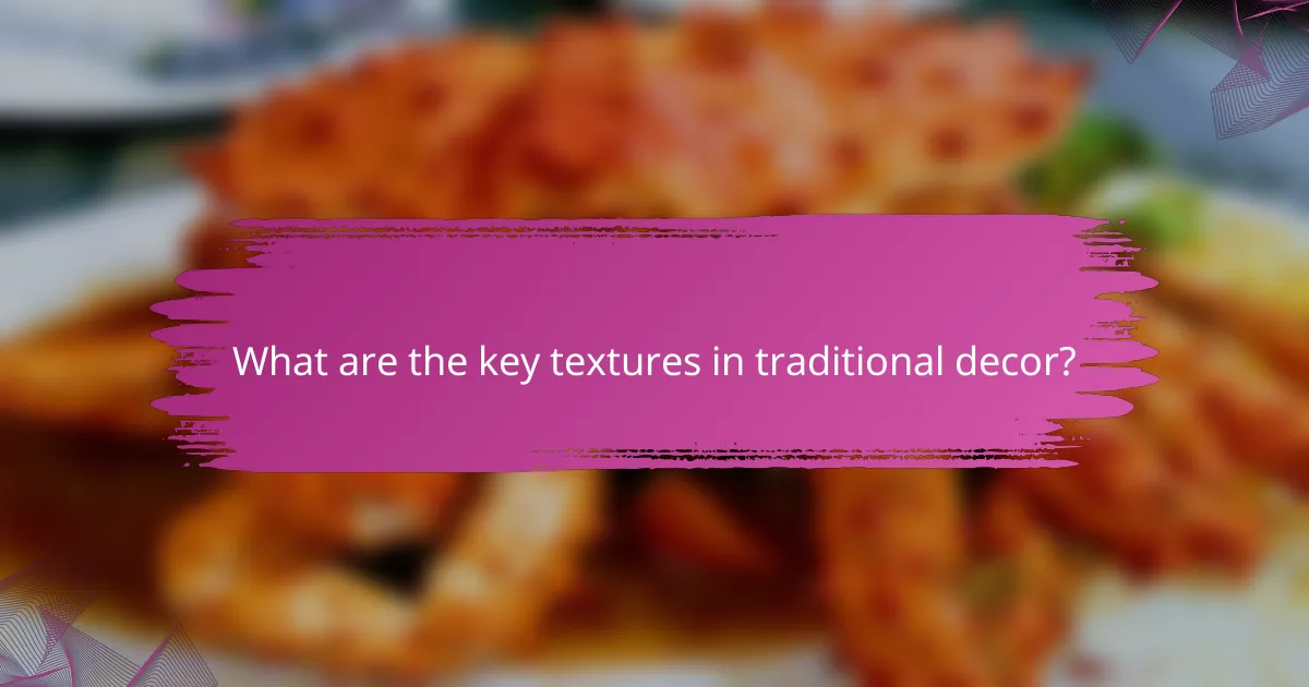 What are the key textures in traditional decor?